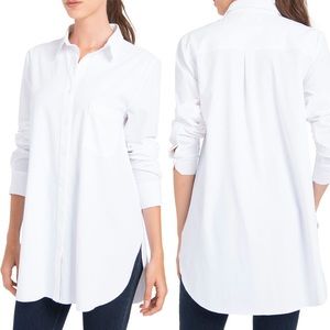 Nordstrom Lysee Schiffer White Button Down Shirt Size Large